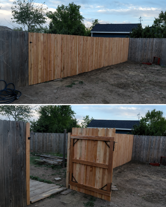 Custom wood fence and gate build