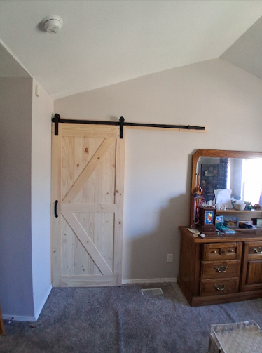 Sliding barn door installation